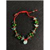 Image 1 : Lovely Vintage Dark Green Chinese Jade Self Adjustable Bracelet