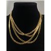 Image 1 : A Double- Triple Strand, Extra Length Gold Plated Copper, Link Necklace Beautiful Condition, Just Li