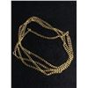 Image 2 : A Double- Triple Strand, Extra Length Gold Plated Copper, Link Necklace Beautiful Condition, Just Li