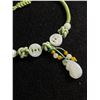 Image 2 : Lovely Hand Carved Chinese Jade w/ Tassels Bracelet, Self Adjustable Length