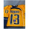 Image 1 : Signed # 13 Nick Bonino Size XL. Authenticated By Five Star Grading. It is the Autograph that was au