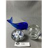 Image 1 : 3 Collectible Blow Glass Paperweights