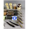 Image 2 : Vintage Lot Of Hand Held Shavers Some w/ Boxes, Napkin Ring Holders & More