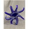 Image 2 : Cobalt Blue Handblown Glass Octopus Approx 7" Tall