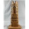 Image 1 : First Nation Nicely Carved Totem Pole 14" Tall Unsigned