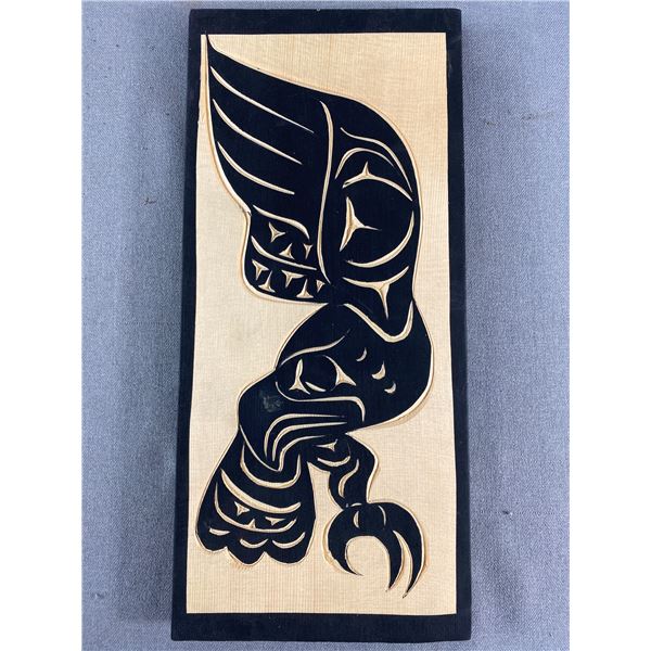 Native Plaque Sample West Coast Native Signed Stephen Charlie Native Plaque