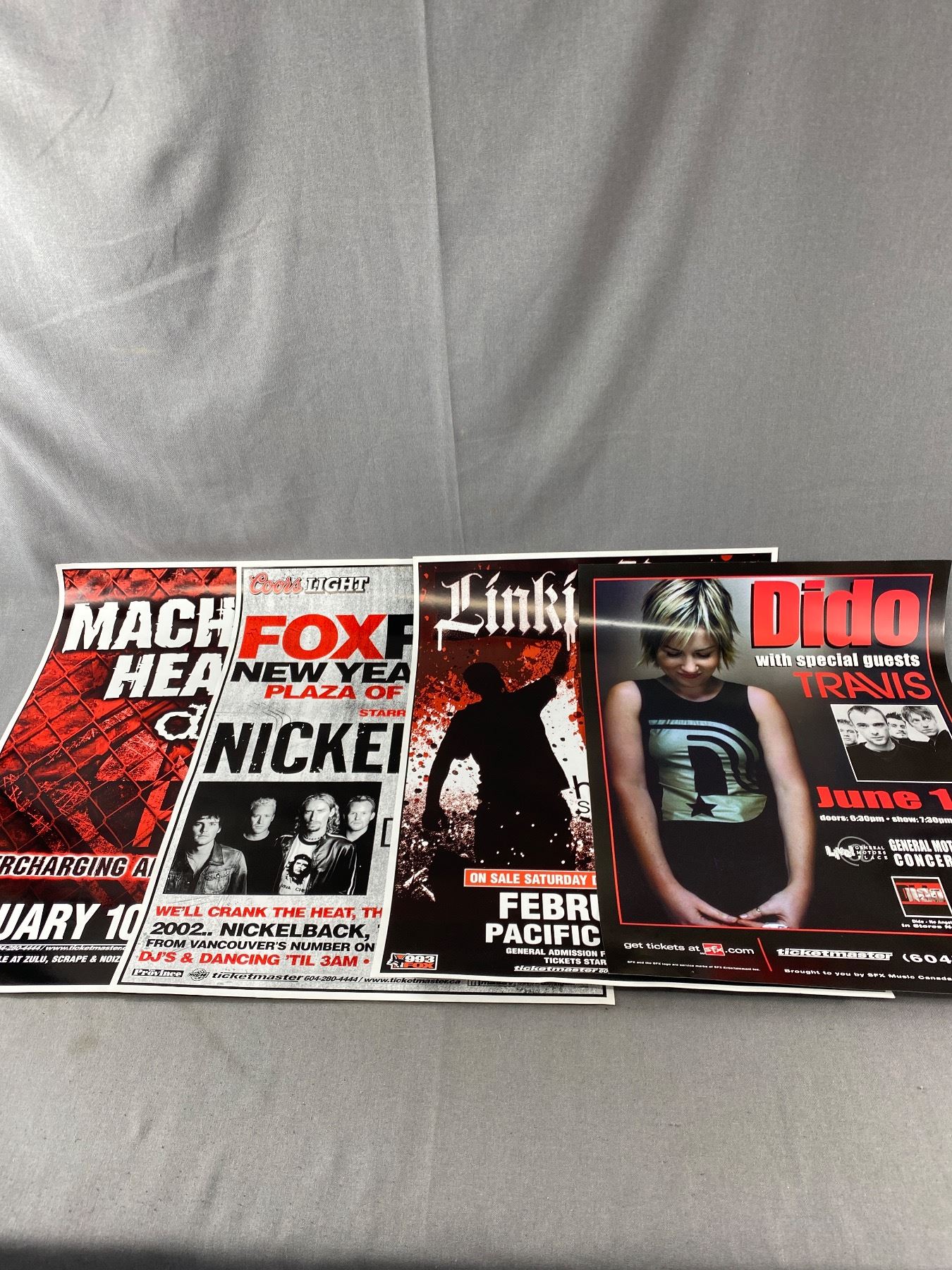 4 NOS Original Dido, Linkin Park, Nickleback, Machinehead Concert ...
