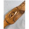 Image 2 : 21" Long Nicely Carved Eagle Feather Salmon Signed by Darcy Coon West Coast Native