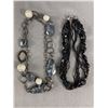 Image 2 : Lot Of Vintage Jewelry - Multi-Stranded Beaded Choker, Pendant Necklaces & More