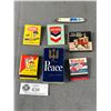 Image 1 : 7 Pcs 1950s Match Books & Peace Cigarettes Pack, Home Oil , Cheveron, Case, Camel, Winston, Pepsi Kn