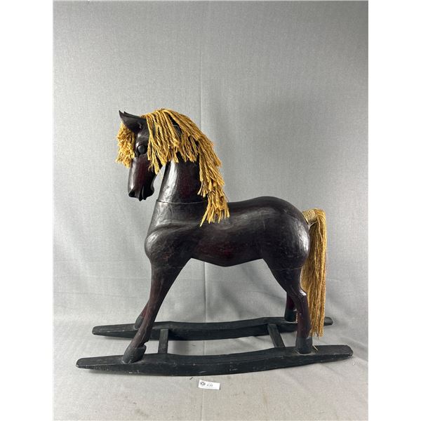 Large Wood Rocking Horse 30" Tall