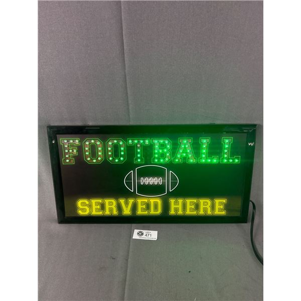 Light Up Electric Football Sign, Works Great