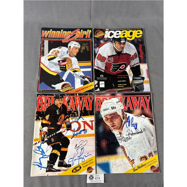 Lot of Vancouver Canucks Signed Programs