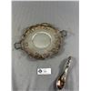 Image 1 : Vintage Esay Canada Platter & Boma Pewter Spoon w/ Native Design