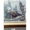 Image 2 : Framed Picture Of Eagle By Jan Martin McGuire #2067/2950. COA On Back. Approx. 20" x 25 1/2". NO SHI