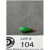 Image 2 : Vintage 10K Solid Gold, Test, w/ Genuine Apple Green Chinese Jade Pendant, 3/4" L