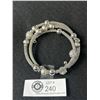 Image 1 : Silver w/ Rhinestone Balls/Beads & Plain Beads Arm Bangle