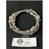 Image 2 : Silver w/ Rhinestone Balls/Beads & Plain Beads Arm Bangle