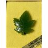 Image 2 : Jade Maple Leaf Pin 1" w/ Original Box