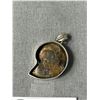 Image 2 : Sterling Silver Pendant with Ammotite Fossil 1.5" L