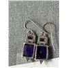 Image 2 : Himalayan Gems. Amethyst Earrings with Sterling Silver