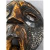 Image 2 : Large Carved Mask with Metal Accents. Very Nice Approx 11" x 12"