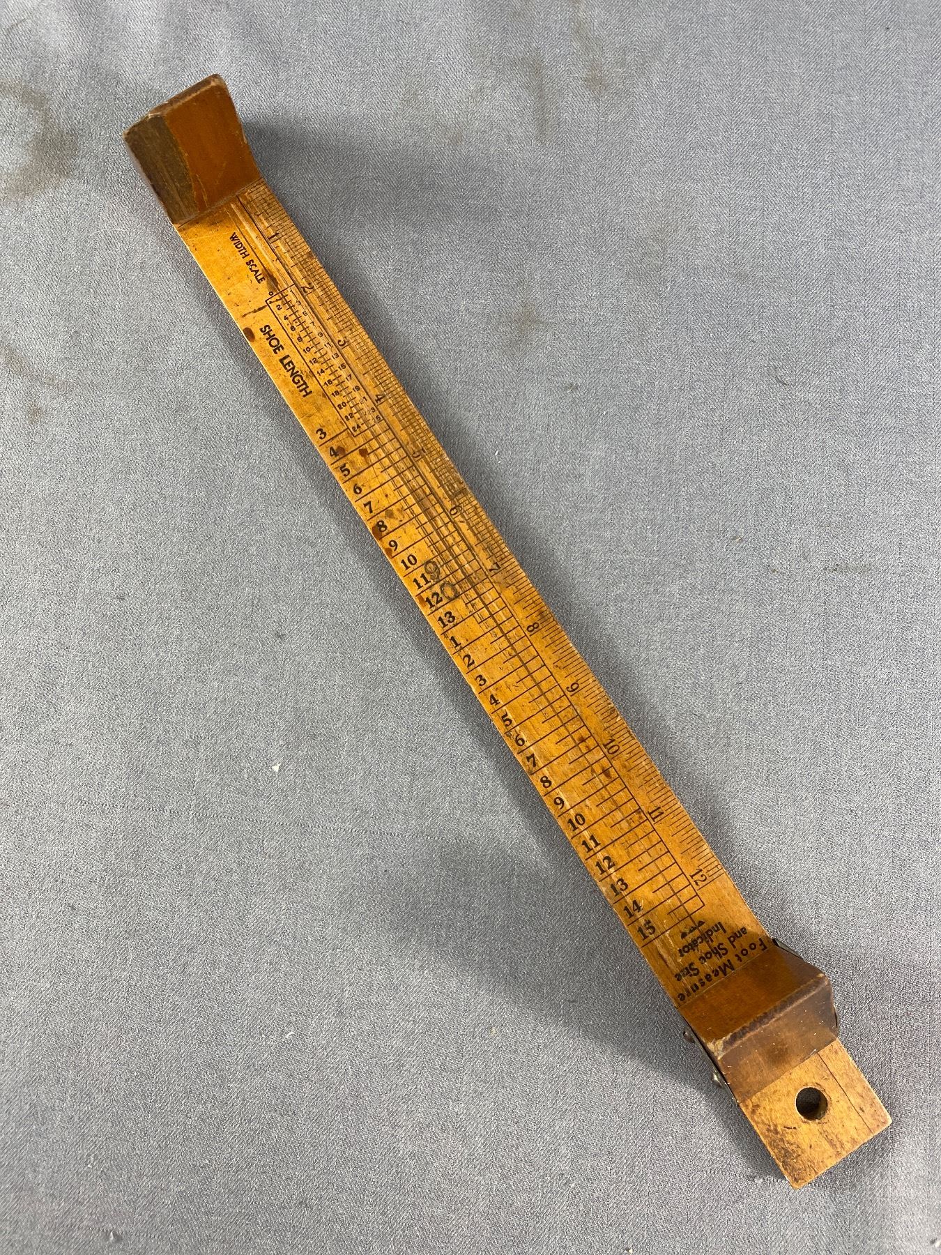Old Foot Ruler Hard to Find 1940's Dr Scholl's Foot Measure/Shoe Slide Ruler Approx 1. ...