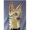 Image 2 : Large Folk Art Style Wood Carved Cat Stature