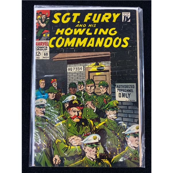 Nov. 1960 Marvel Sgt.Fury And His Howling Commandos  On Board In Bag