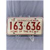 Image 1 : 1973 Saskatchewan License Plate "Home Of The RCMP"