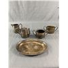 Image 1 : Vintage Monogramed CPR, E&Co Elkington, Silver Plated Tea Server Set