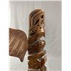 Image 2 : Native Wood Carved "Thunderbird Warrior" Vancouver BC & Signed. Approx. 13 1/2"