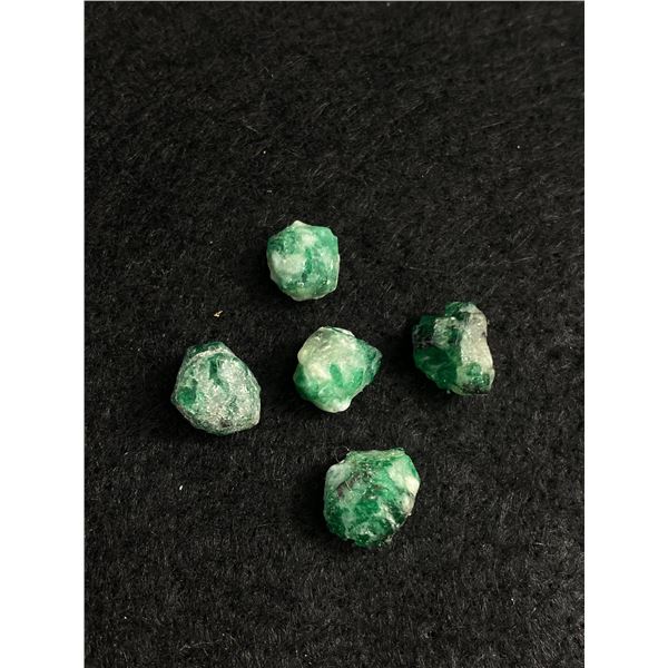 Natural Rough Emerald 5PC. 20.00ct. MSRP $380.00