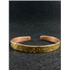 Image 1 : Vintage Gold Overlay Copper Cuff Bangle, Marked Several Times DT