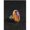 Image 1 : Vintage Sterling Silver (Tested) w/ Amber Stone Ring, Marked Sterling, In Box