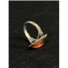 Image 2 : Vintage Sterling Silver (Tested) w/ Amber Stone Ring, Marked Sterling, In Box