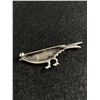 Image 2 : Vintage Sterling Silver Enamel w/ Genuine Makasite Stones Bird Brooch, Marked 925 Fine, No Stone Mis