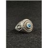 Image 1 : Very Ornate Design Sterling Silver w/ Blue Topaz Stone Ring, Marked ORCH, 925