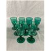 Image 1 : Fabulous Set Of 9 Victorian Wine Glasses - Great Condition!