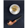 Image 1 : Mid - Century Ibelo West Germany Table Lighter & Kaywoodie Super Train Smoking Pipe