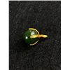 Image 3 : Gold Over Sterling Silver w/ Dark Green Jade Ball Pendant. Marked SS & Makers Marks & 925 Sterling S