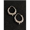 Image 1 : Pair Of Hand Crafted Sterling Silver Hoop Earrings, Resently Polished