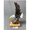 Image 1 : Decorative 13" Tall Bald Eagle On Wooden Stand