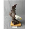 Image 2 : Decorative 13" Tall Bald Eagle On Wooden Stand