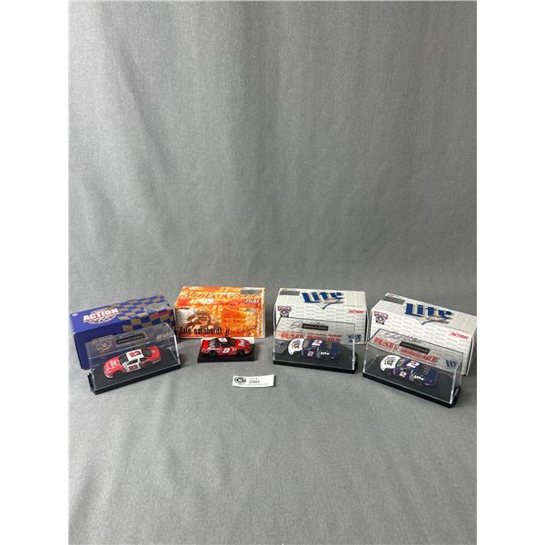 4 1:64 Scale Die Cast Nascar Racing Cars