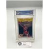 Image 1 : 1991 NBA Hoops #317 Michael Jordan. Michael's Milestones. Graded 7