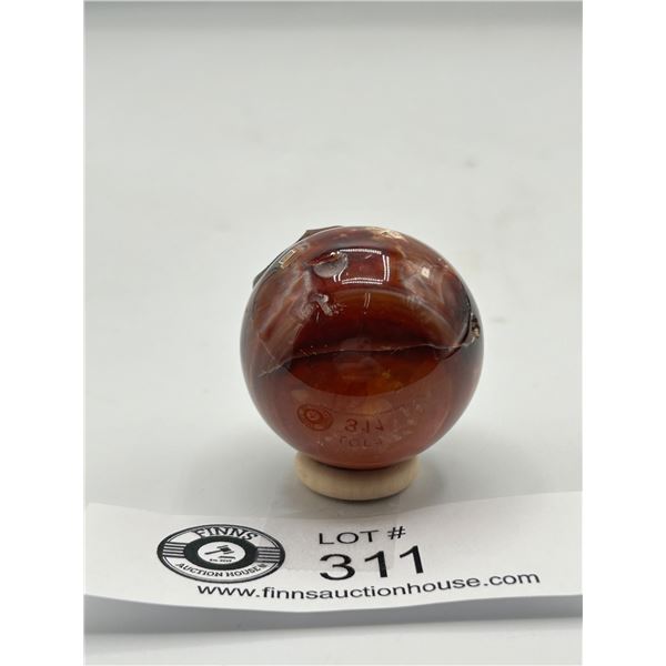 Red Orange Carnelian Sphere. MSRP $480.00