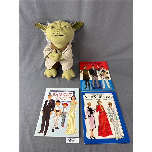 Star Wars Yoda Plush & US President Family Paper Dolls