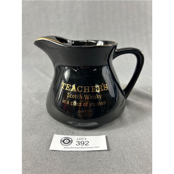 Large Vintage Black Teachers Whisky Jug, Made In England. Approx. 5  Tall