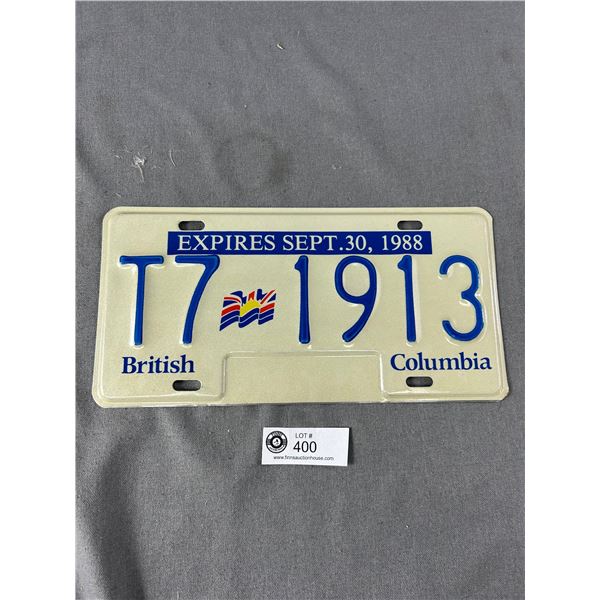 Mint Condition NOS 1988 Dealer/ Demonstation License Plate